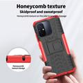 Xiaomi Redmi 12C, Poco C55 Anti-Slip Hybrid Cover med Stativ - Sort