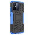 Xiaomi Redmi 12C, Poco C55 Anti-Slip Hybrid Cover med Stativ - Blå / Sort