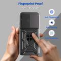 Xiaomi Redmi 15 4G/5G Roterende Ring Hybrid Cover med Kameraskjold - Sort