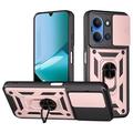 Xiaomi Redmi 15 4G/5G Roterende Ring Hybrid Cover med Kameraskjold