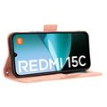 Xiaomi Redmi 15C Kortholder Pung Etui - Pink