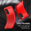 Xiaomi Redmi 15a/R70/R70m Børstet TPU Cover - Karbonfiber - rød