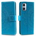 Xiaomi Redmi 15a Mandala Etui med Pung med håndledsrem - Blå