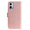 Xiaomi Redmi 15a Mandala Etui med Pung med håndledsrem - lyserød