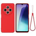 Xiaomi Redmi 17C Flydende silikone cover med håndrem - Rød