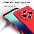 Xiaomi Redmi 17C Flydende silikone cover med håndrem - Rød