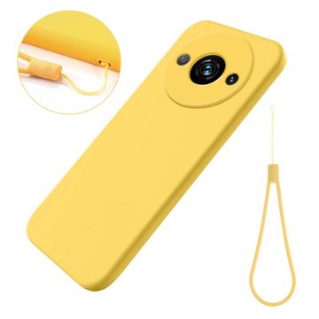Xiaomi Redmi A3x Liquid Silikone Cover med Strop - Gul