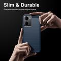 Xiaomi Redmi A7 Pro Børstet TPU Cover - Karbonfiber - blå