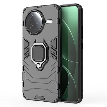 Xiaomi Redmi K80/Poco F7 Pro Hybrid Cover med Ring Holder - Sort