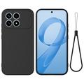Xiaomi Redmi K90 Flydende silikone cover med håndrem - sort