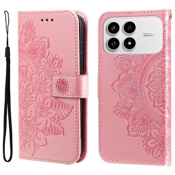 Xiaomi Redmi K90/Poco F8 Pro Mandala Series Etui med Pung - Pink