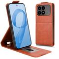 Xiaomi Redmi K90/Poco F8 Pro lodret flip-etui med stativ - Brun