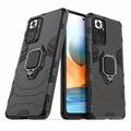 Xiaomi Redmi Note 10 Pro Hybrid Cover med Ring Holder - Sort