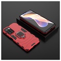 Xiaomi Poco M4 Pro 5G Hybrid Cover med Ring Holder - Rød