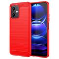 Xiaomi Redmi Note 12/Poco X5 Børstet TPU Cover - Karbonfiber