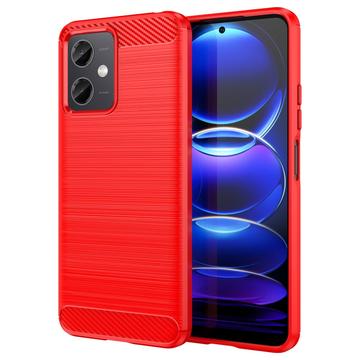 Xiaomi Redmi Note 12/Poco X5 Børstet TPU Cover - Karbonfiber