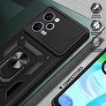 Xiaomi Redmi Note 12 Pro Roterende Ring Hybrid Cover med Kameraskjold - Sort