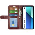 Xiaomi Redmi Note 13 4G Pung Cover med Magnetisk Lukning - Brun