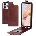 Xiaomi Redmi Note 13R/Redmi 13/Poco M6 4G Vertikal Flip Taske med Kortholder - Brun