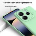 Xiaomi Redmi Note 14 5G Flydende silikone cover med håndrem - grøn