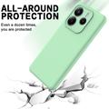Xiaomi Redmi Note 14 5G Flydende silikone cover med håndrem - grøn