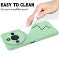 Xiaomi Redmi Note 14 5G Flydende silikone cover med håndrem - grøn