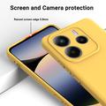 Xiaomi Redmi Note 14 5G Flydende silikone cover med håndrem - gul