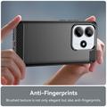 Xiaomi Redmi Note 14 Børstet TPU Cover - Karbonfiber - Sort