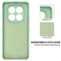 Xiaomi Redmi Note 14 Pro 5G/Poco X7 Flydende silikone cover med håndrem - Grøn