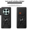 Xiaomi Redmi Note 14 Pro 5G/Poco X7 Roterende Ring Hybrid Cover med Kameraskjold - Sort