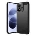 Xiaomi Redmi Note 17 4G/5G Børstet TPU Cover - Karbonfiber