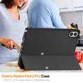 Xiaomi Redmi Pad 2 Pro/Poco Pad M1 Tri-Fold Series Smart Folio-etui - Sort