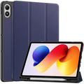 Xiaomi Redmi Pad 2 Pro/Poco Pad M1 Tri-Fold Series Smart Folio-etui - mørkeblå