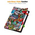 Xiaomi Redmi Pad 2 Pro/Poco Pad M1 Tri-Fold Series Smart Folio-etui - Graffiti