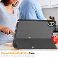 Xiaomi Redmi Pad 2 Pro/Poco Pad M1 Tri-Fold Series Smart Folio-etui - grå