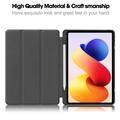 Xiaomi Redmi Pad 2 Pro/Poco Pad M1 Tri-Fold Series Smart Folio-etui - Rosaguld