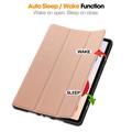 Xiaomi Redmi Pad 2 Pro/Poco Pad M1 Tri-Fold Series Smart Folio-etui - Rosaguld