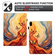 Xiaomi Redmi Pad 2 Smart Folio Taske - Orange sommerfugle