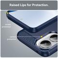 Xiaomi Redmi Turbo 4 Pro Børstet TPU Cover - Karbonfiber - blå