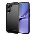 Xiaomi Redmi Turbo 5/Poco X8 Pro Børstet TPU Cover - Karbonfiber - Sort