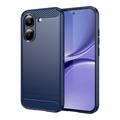 Xiaomi Redmi Turbo 5/Poco X8 Pro Børstet TPU Cover - Karbonfiber - blå