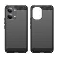 Xiaomi Redmi Turbo 5 Max/Poco X8 Pro Max Børstet TPU Cover - Karbonfiber - Sort