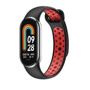 Xiaomi Smart Band 8/9 Beline Design Silikone rem - Rød / Sort