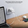 Xundd XDCH-109 70W GaN-hurtigoplader med USB-C-kabel - EU-stik - Hvid