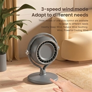 Y-3 bladløs turbo-ventilator med 3 hastigheder - 2400mAh - titaniumgrå