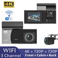Y08 4K bilkamera med tre linser, G-sensor og WiFi