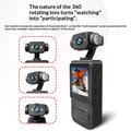 Y2 Mini-actionkamera med 1.54" LCD-skærm og dobbelt LED-lys - sort