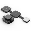 Y222 15W ultra kompakt 3-i-1 magnetisk MagSafe trådløs oplader – sort