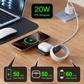 Y222 15W ultra kompakt 3-i-1 magnetisk MagSafe trådløs oplader – sort