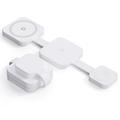 Y222 15W ultra kompakt 3-i-1 magnetisk MagSafe trådløs oplader – hvid